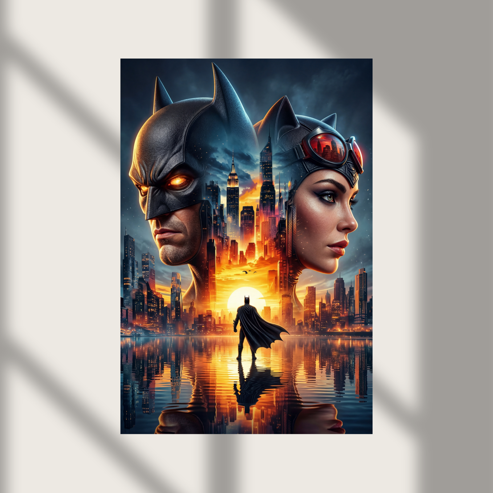 Batman Catwoman From Gotham With Love Movie Wall Poster Photo Print