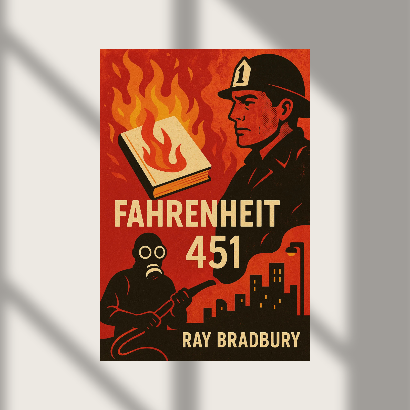 Fahrenheit 451 Ray Bradbury Book Premium Wall Poster Photo Print