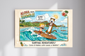 Calvin and Hobbes Surfing Big Kahuna Summer Hawaii Cartoon Wall Poster Print