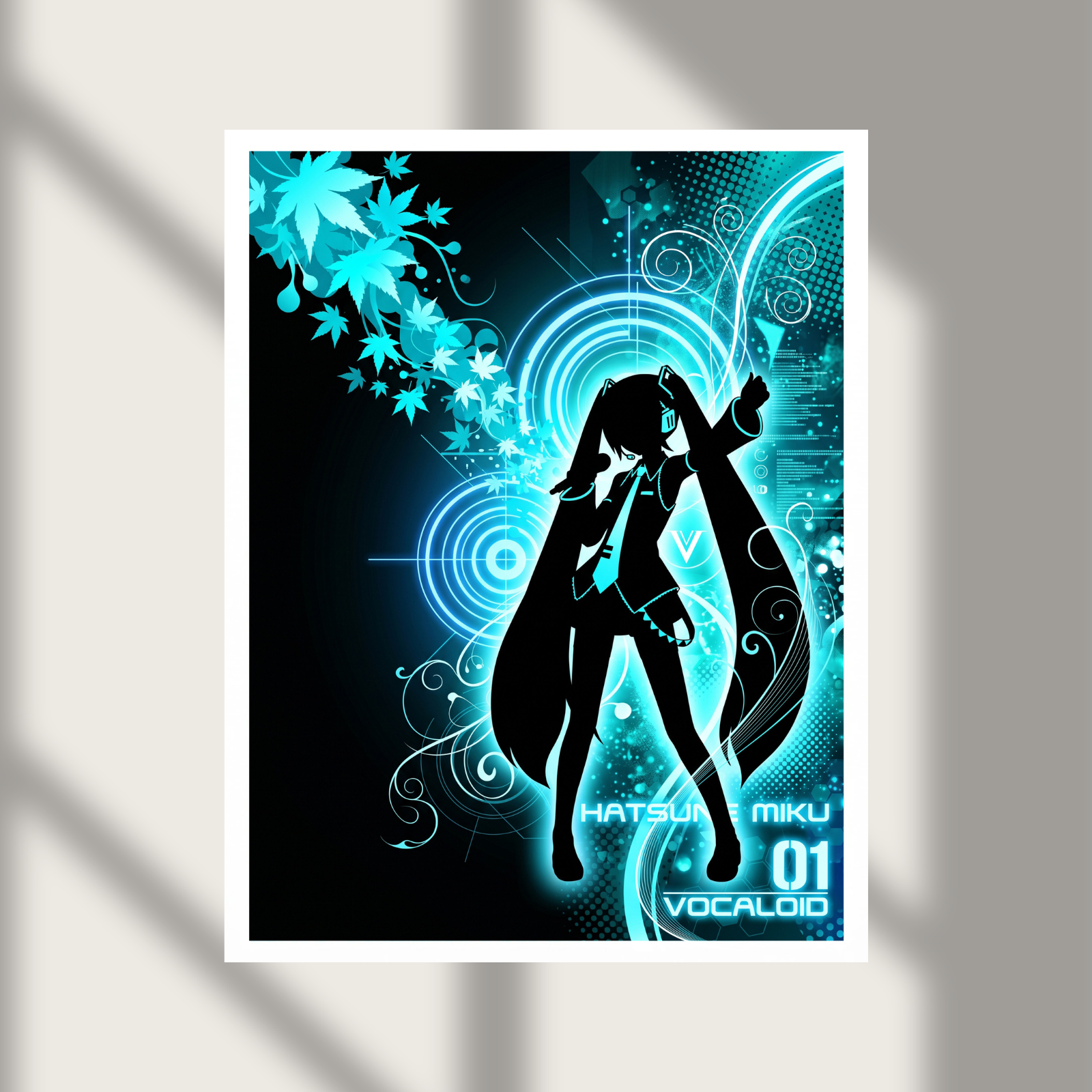 Hatsune Miku Blue Pulse Y2K Frutiger Aero Anime Poster Print