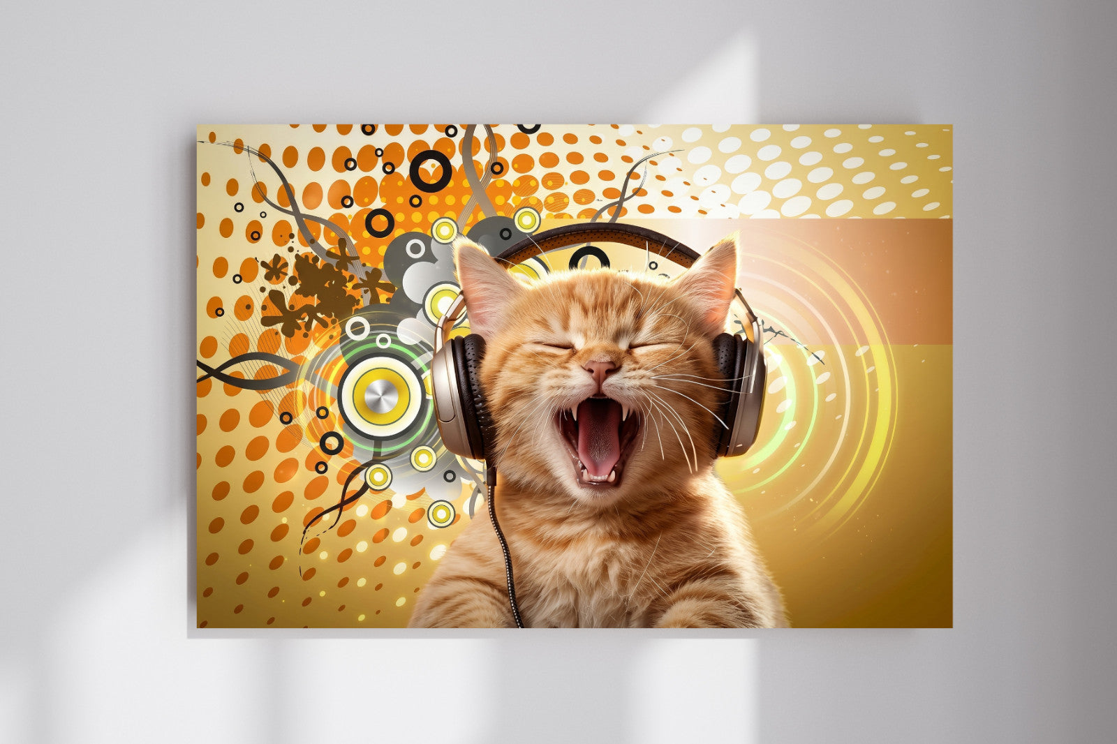 Frutiger Metro Cute Cat Kitten DJ Y2K Music Poster Photo Print