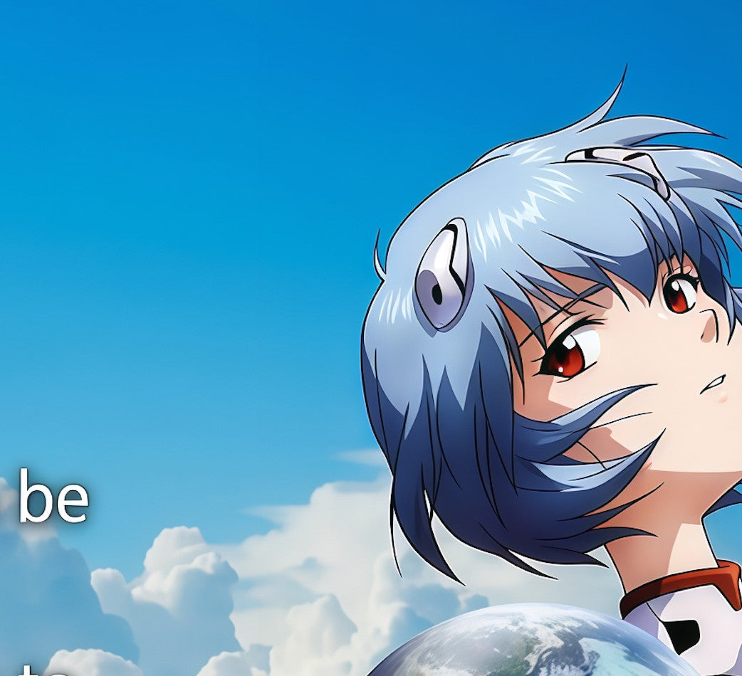 Frutiger Aero Windows Error Rei Ayanami Evangelion Anime Wall Poster Photo Print