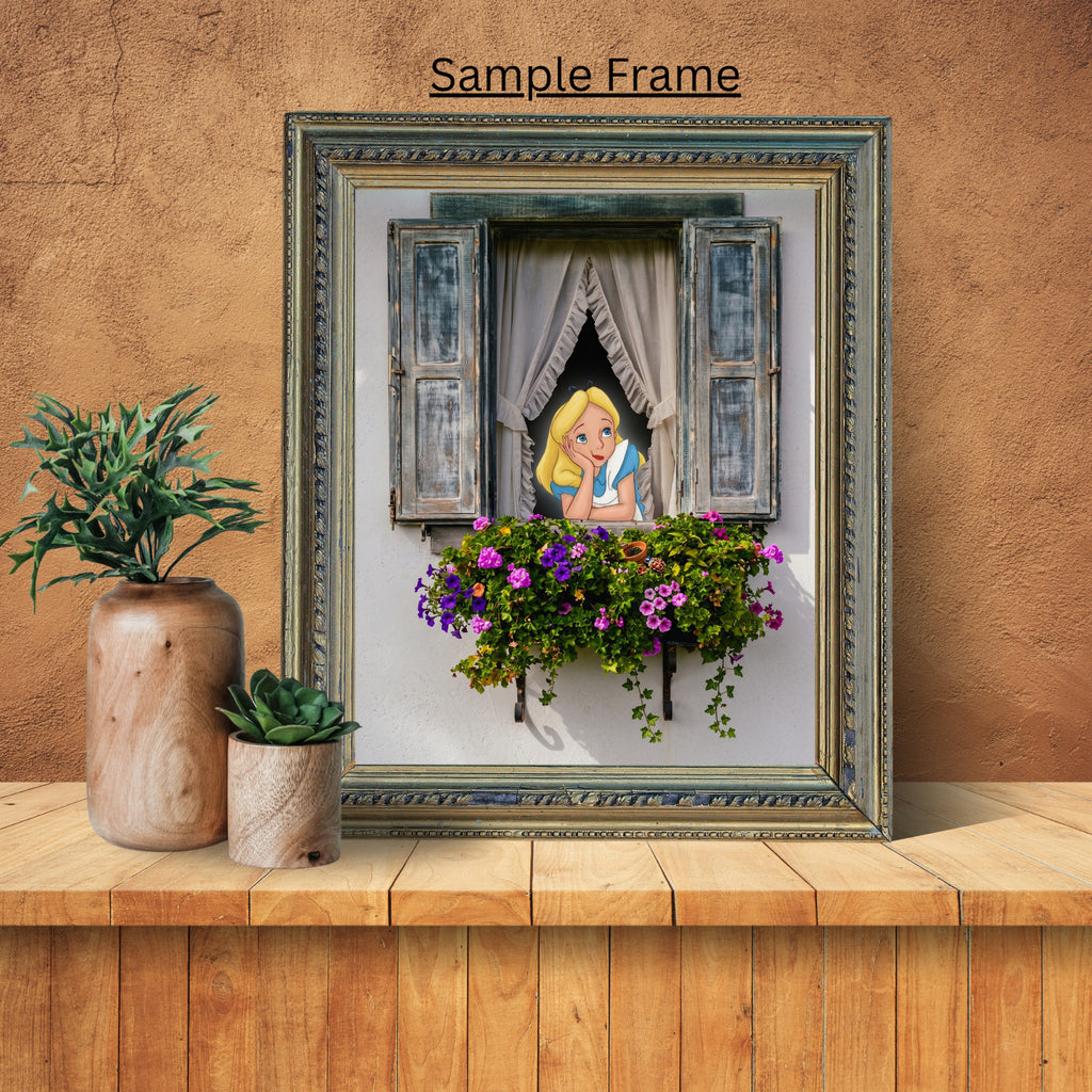 Alice in Wonderland Floral Garden Home Decor Wall Poster Photo Print