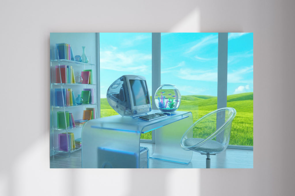 Frutiger Aero Glass Bonanza MAC PC Y2K Home Wall Poster Photo Print