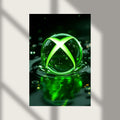 Frutiger Aero Glass Aqua XBOX  Logo Y2K Poster Photo Print