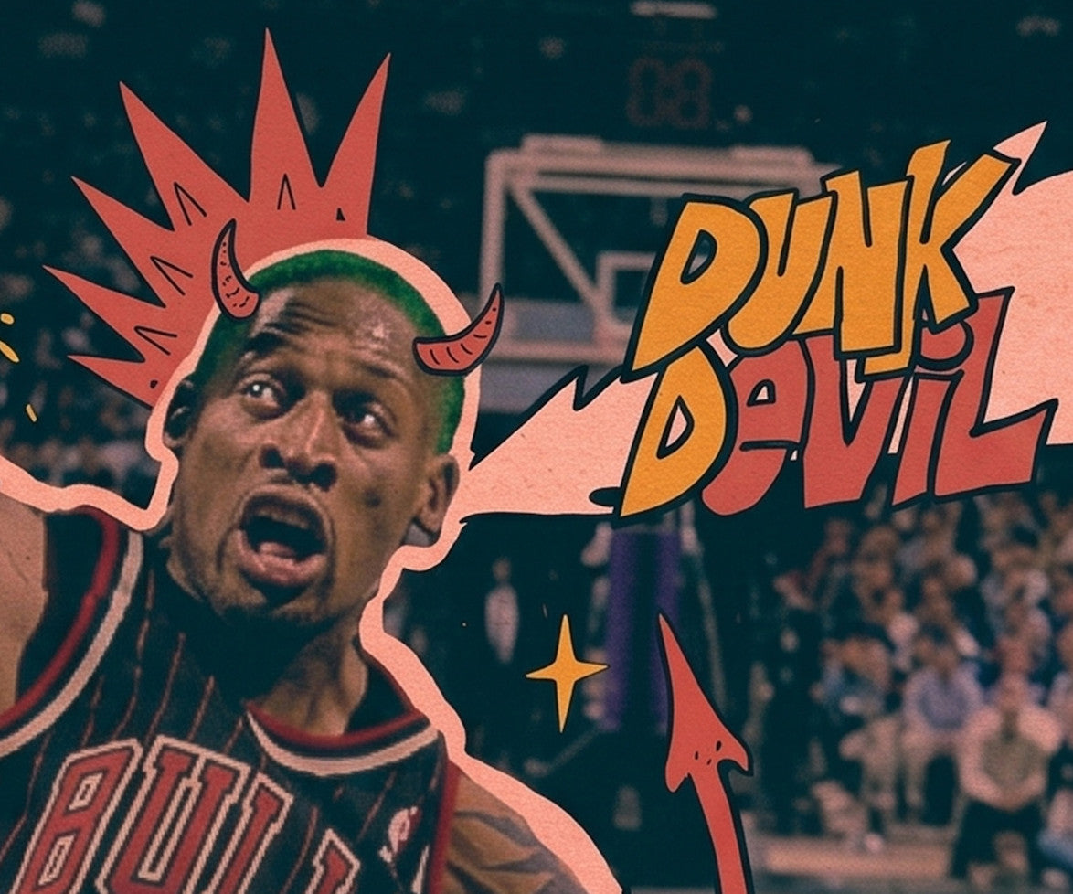 Basketball Chicago Bulls Rodman Dunk Devil Poster Photo Print