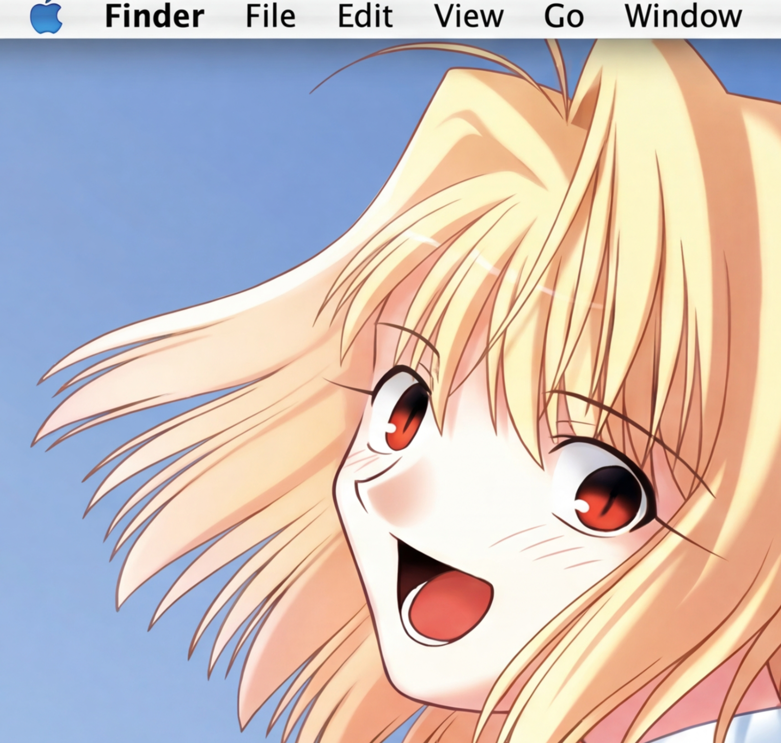 Frutiger Aero Y2K Mac OS X Tsukihime Anime Girl Giclée Fine Art Poster Print