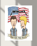Beavis and Butthead America Metallica Rock Art Poster Photo Print