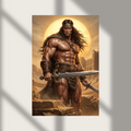 Conan The Barbarian Desert Sun Myth Fantasy Poster Photo Print