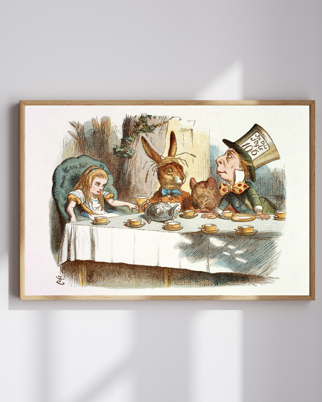 Alice in Wonderland Mad Tea Party Illustration Art Poster Photo Print
