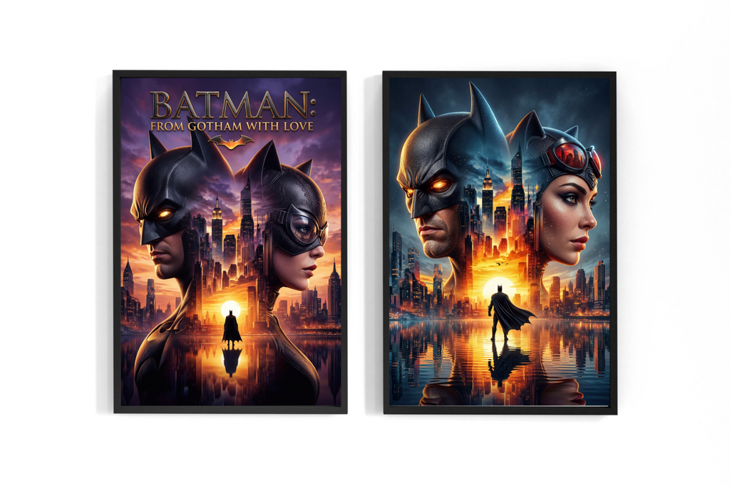 Batman Catwoman From Gotham With Love Movie Wall Poster Photo Print