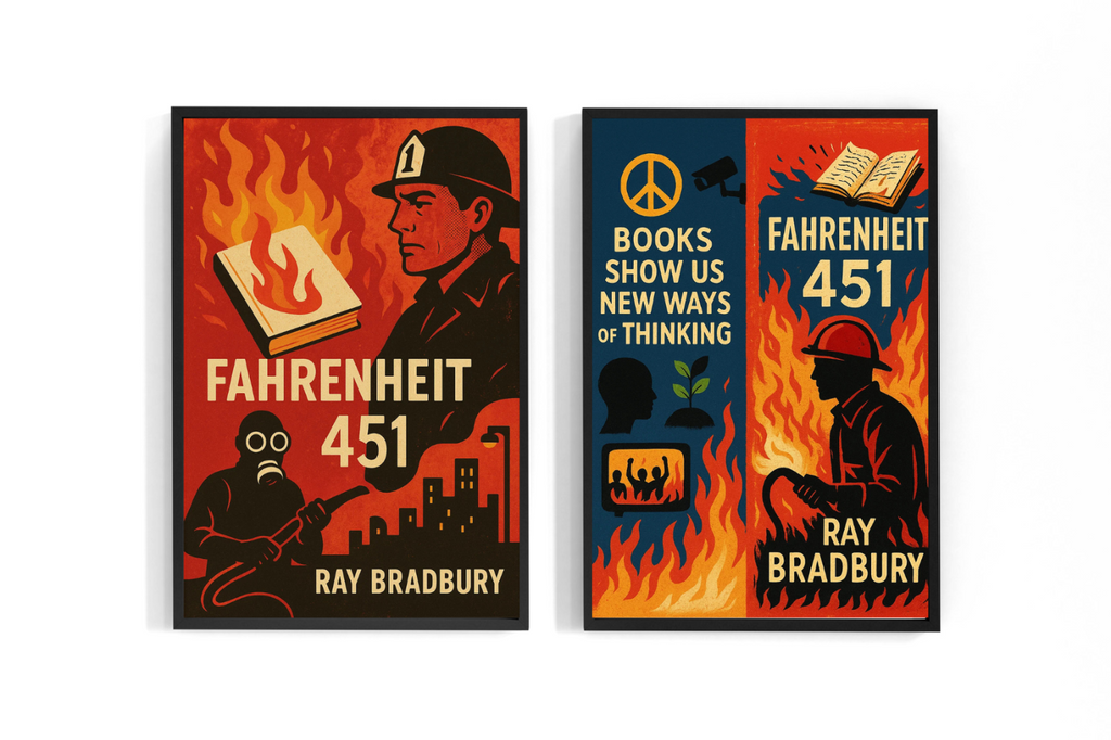 Fahrenheit 451 Ray Bradbury Book Premium Wall Poster Photo Print